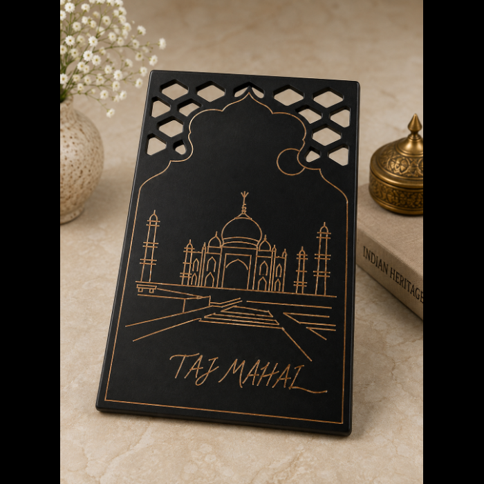 Premium Bidri Pure Copper Wire Inlay Fridge Magnet – 5 Inch thumbnail 2