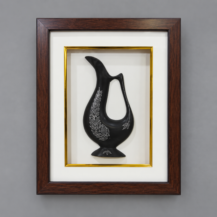 Jug Shape Silver Inlay Photo Frame – Handcrafted Wall Décor