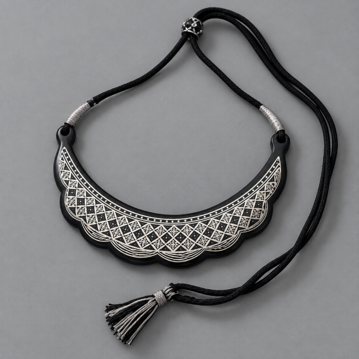 Silver Inlay Choker Necklace – Traditional Handcrafted Jewellery