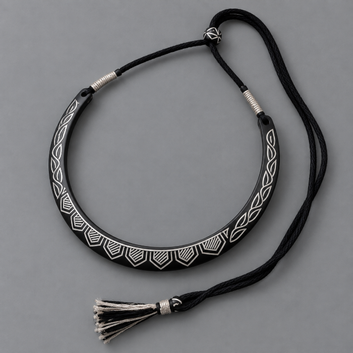 Elegant Silver Inlay Choker – Handcrafted Traditional Jewellery