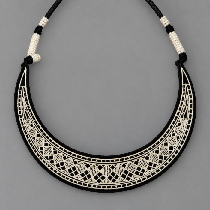 Heritage Silver Inlay Choker Necklace – Handcrafted Jewellery